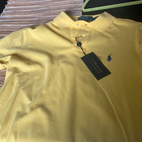 NWT light yellow polo size S custom fit long - Picture 1 of 5